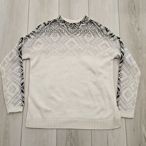 J. Jill Winter Sweater, Black, White, XS